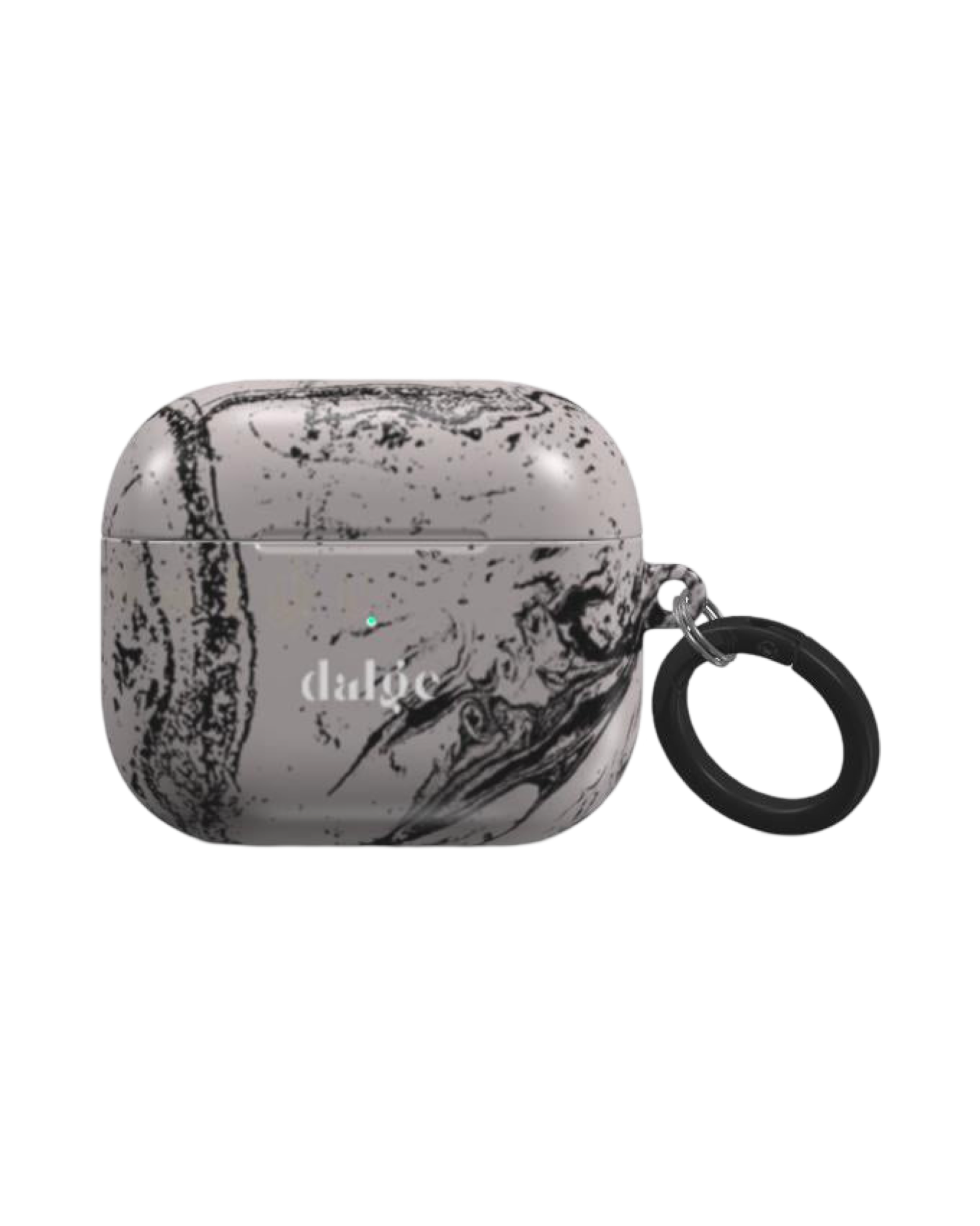 Glossy Grey and black marble designed AirPods Case called marble cake from welcome to the party collection