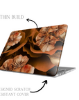 Midnight Date Laptop Case | brownish color flowers on a matte background designed MacBook case for a full artistic Coverage