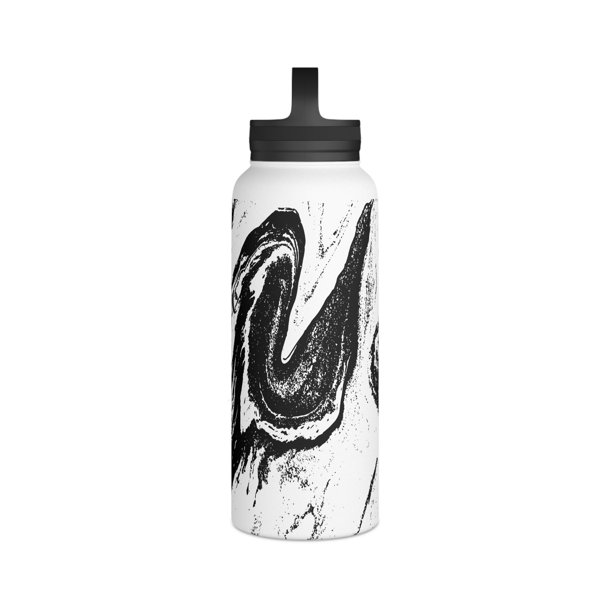 Abstract Splash Stainless Steel Water Bottle