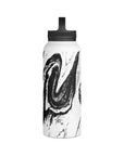 Abstract Splash Stainless Steel Water Bottle