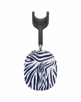 Midnight Blue Animal Pint Max Cases in glossy or matte with blue and white zebra prints | Artistic Coverage for AirPods Max.