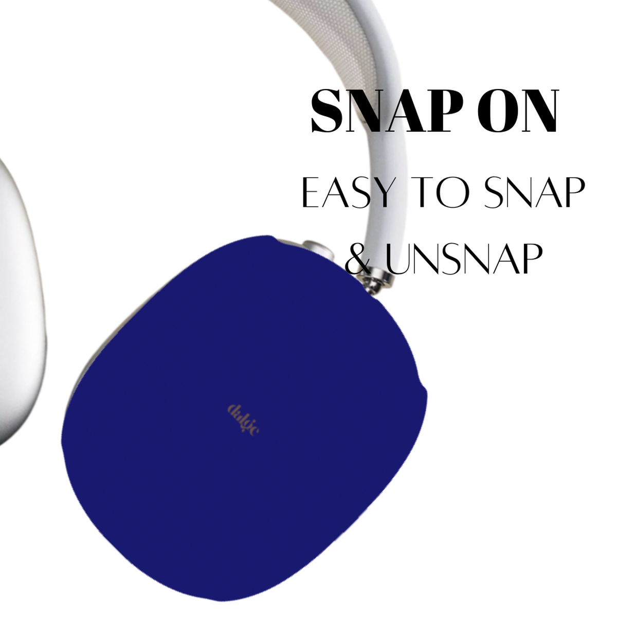 Midnight Blue Max Cases in solid blue color in glossy or matte finish | Artistic Coverage for AirPods Max.
