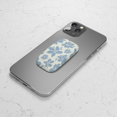 Cream Blue Phone Grip  | Stylish Grip & Stand