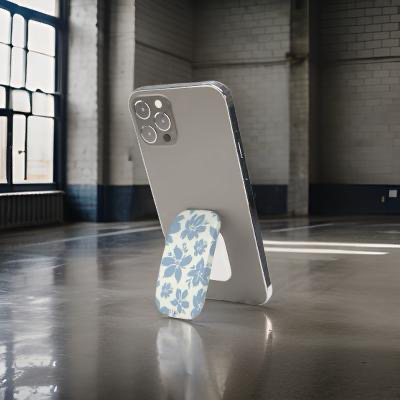 Cream Blue Phone Grip  | Stylish Grip & Stand