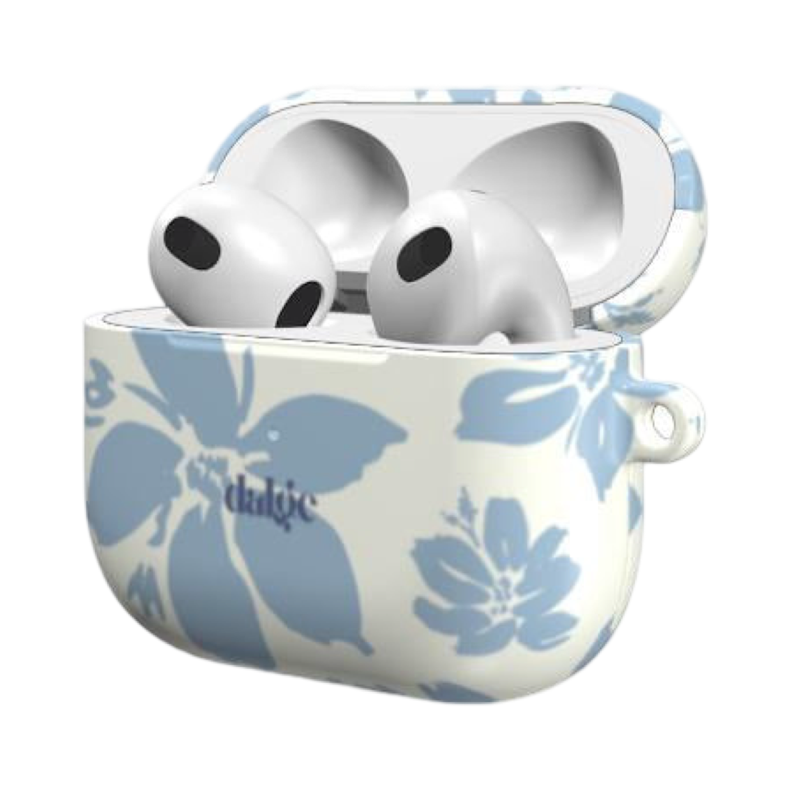 Cream Blue Earbuds Case Int.