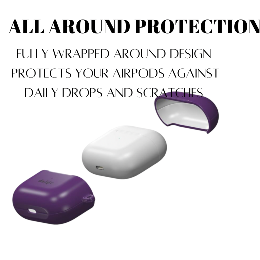 Purple Palette Earbuds Case with solid purple glossy finish giving and artistic protection to AirPods.