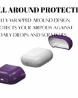 Purple Palette Earbuds Case with solid purple glossy finish giving and artistic protection to AirPods.