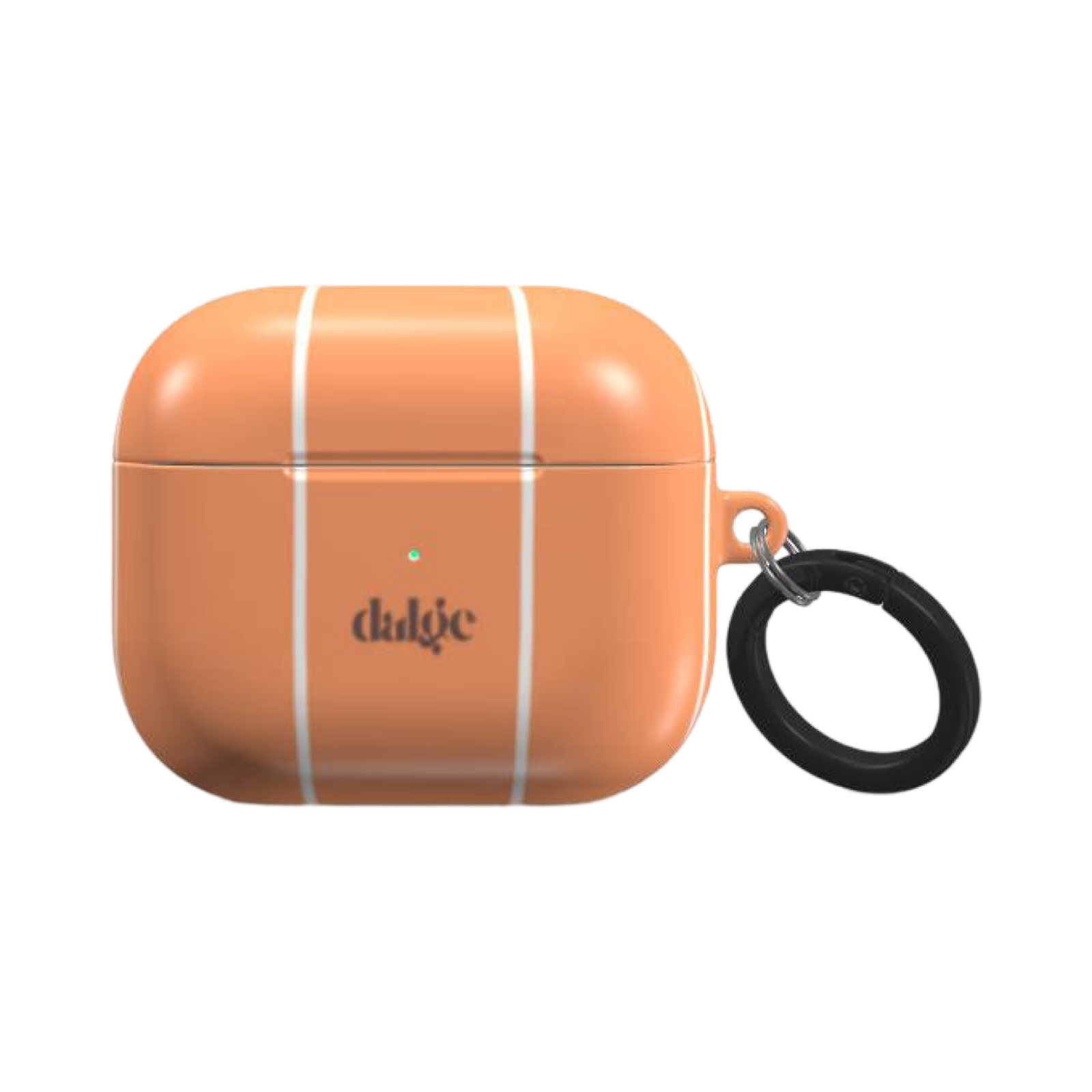 Mood Swings Earbuds Case glossy AirPods Case in orange with white stripes for an artistic full coverage.