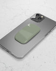 Sage Phone Grip featuring solid light green color in glossy or matte finish for a durable and stylish grip.