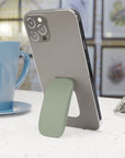 Sage Phone Grip featuring solid light green color in glossy or matte finish for a durable and stylish grip.