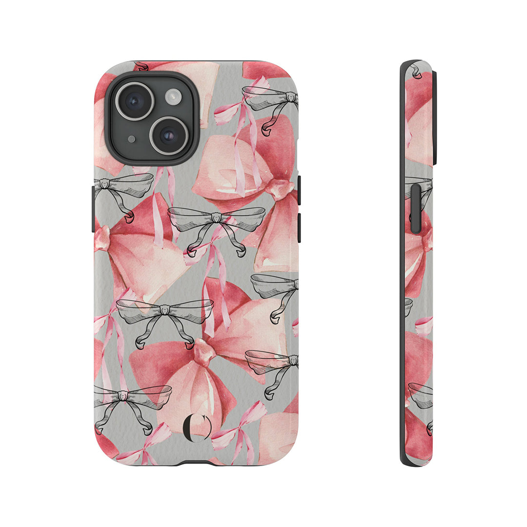 Dreamy Pink Bow Tough Phone Case  | Durable Artistry