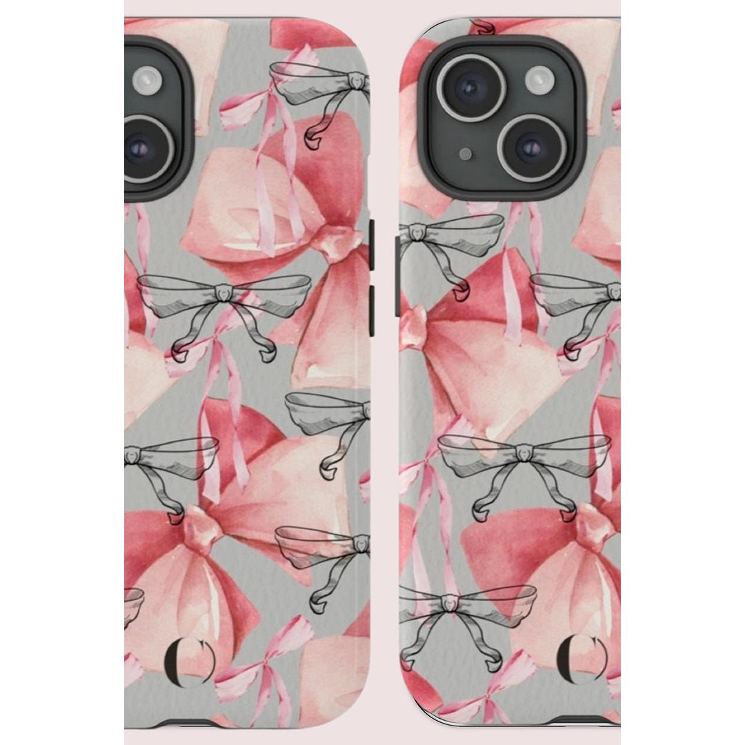 Dreamy Pink Bow Tough Phone Case  | Durable Artistry