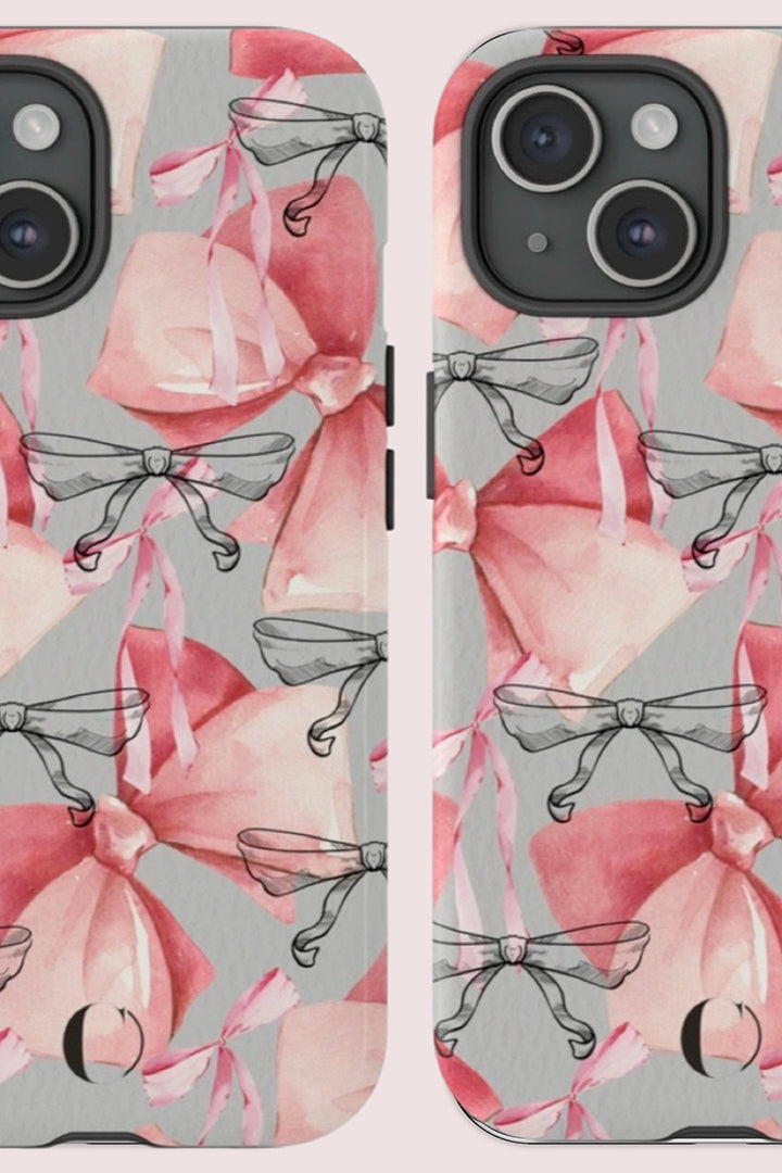 Dreamy Pink Bow Tough Phone Case  | Durable Artistry