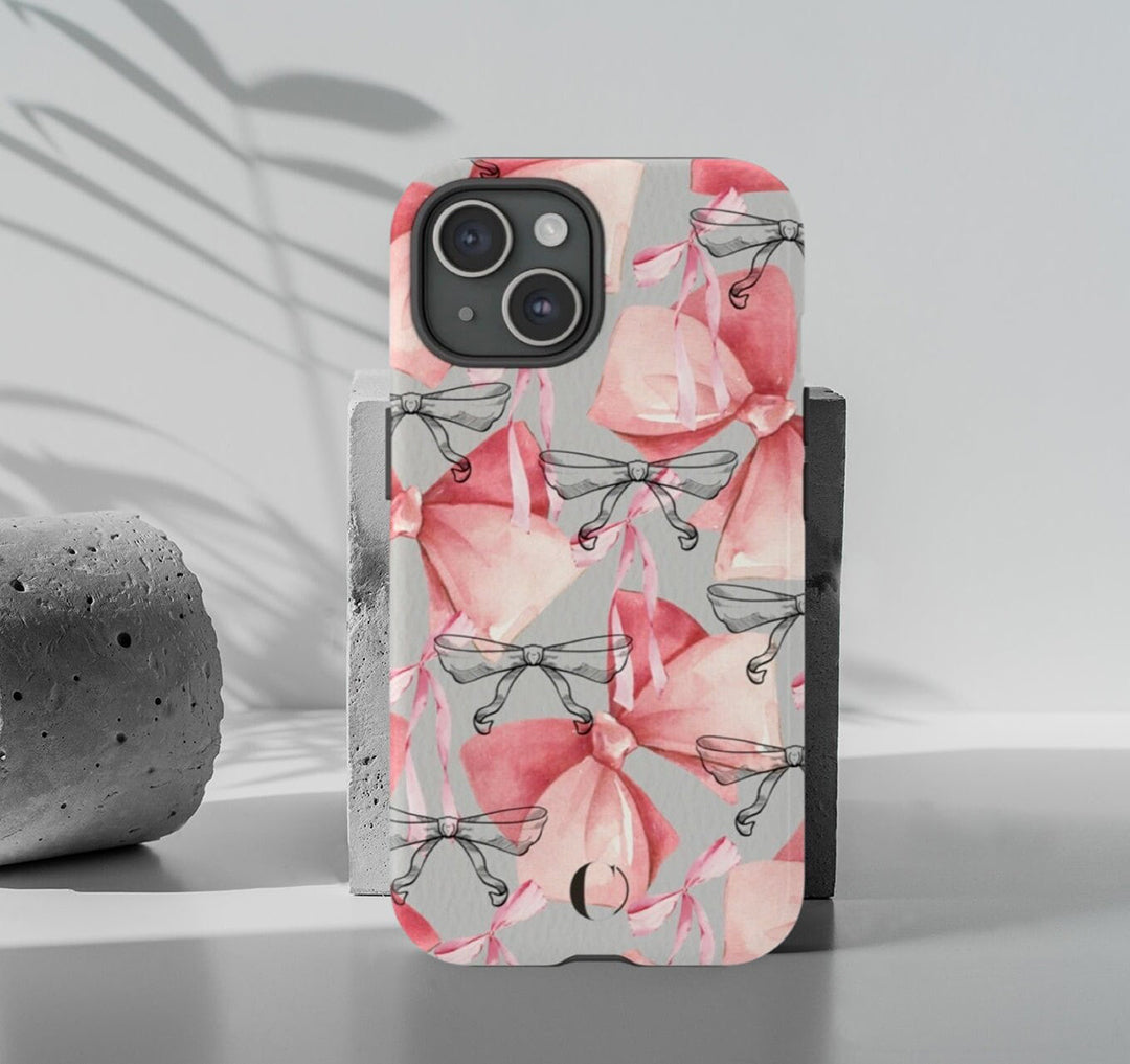 Dreamy Pink Bow Tough Phone Case  | Durable Artistry