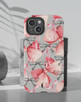 Dreamy Pink Bow Tough Phone Case  | Durable Artistry