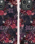 Dark Floral Purple Bow Tough Phone Case | Ultimate Protection