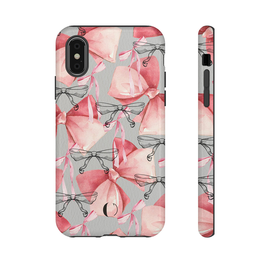 Dreamy Pink Bow Tough Phone Case  | Durable Artistry