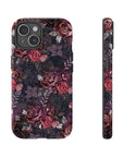 Dark Floral Purple Bow Tough Phone Case | Ultimate Protection