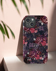 Dark Floral Purple Bow Tough Phone Case | Ultimate Protection