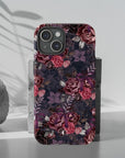 Dark Floral Purple Bow Tough Phone Case | Ultimate Protection